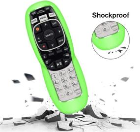 img 1 attached to 📱 2-Pack Silicone Protective Case for DirecTV RC73 Remote Control - Glow Blue & Green - Compatible with RC70, RC70H, RC71, RC71H, RC72, RC73B
