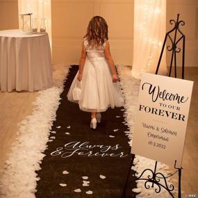 img 1 attached to Exquisite Always & Forever Black Aisle Runner - Enhance Your Wedding Ceremony Decor with 100 Feet of Elegance