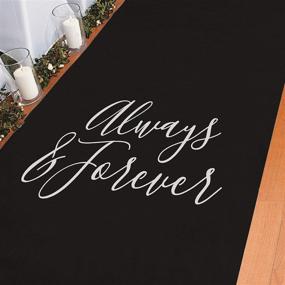 img 2 attached to Exquisite Always & Forever Black Aisle Runner - Enhance Your Wedding Ceremony Decor with 100 Feet of Elegance