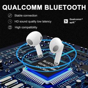 img 2 attached to Премиум Bluetooth наушники с аккумулятором на 48 часов воспроизведения, технология CVC8.0 для подавления шумов | Водонепроницаемые спортивные наушники для iPhone/Android/Samsung