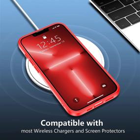 img 1 attached to 📱 SPIDERCASE iPhone 13 Pro Max Case, Crystal Clear Military Grade Drop Protection Slim Thin Cover for iPhone 13 Pro Max 6.7 inch 2021 (Red)