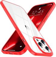 📱 spidercase iphone 13 pro max case, crystal clear military grade drop protection slim thin cover for iphone 13 pro max 6.7 inch 2021 (red) logo