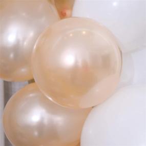 img 2 attached to Create Stunning Party Decor with our White Gold Balloon Garland Kit, 105Pcs 12Inch