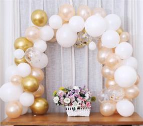 img 3 attached to Create Stunning Party Decor with our White Gold Balloon Garland Kit, 105Pcs 12Inch
