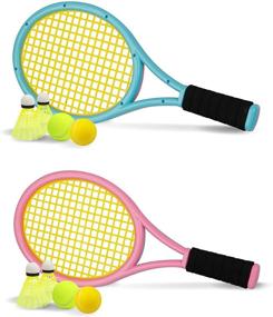 img 4 attached to Nileatry Kid Tennis Racket Set: Includes Bag, Racquet, Foam & Tennis Balls, Badminton - Perfect for Children's Outdoor/Indoor Sport Play