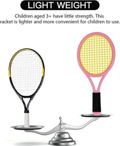 img 1 attached to Nileatry Kid Tennis Racket Set: Includes Bag, Racquet, Foam & Tennis Balls, Badminton - Perfect for Children's Outdoor/Indoor Sport Play