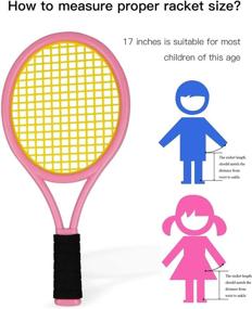 img 2 attached to Nileatry Kid Tennis Racket Set: Includes Bag, Racquet, Foam & Tennis Balls, Badminton - Perfect for Children's Outdoor/Indoor Sport Play