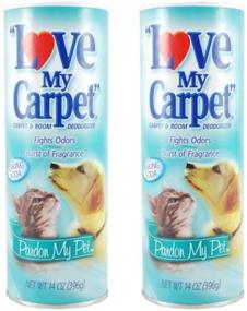 img 1 attached to 🐾 Keep Your Space Fresh with LOVE MY CARPET 2-in-1 Carpet & Room Deodorizer (Pardon My Pet, 2-PACK)