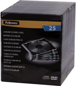 img 1 attached to 📀 Fellowes 98316 тонкие коробки NEATO 25 шт, прозрачные, черные