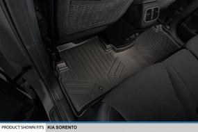 img 1 attached to 🔝 Enhanced MAXLINER Floor Mats for 2016-2020 Kia Sorento - Premium 2 Row Liner Set in Black (All Models)