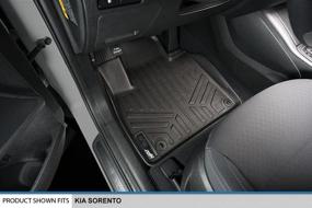 img 3 attached to 🔝 Enhanced MAXLINER Floor Mats for 2016-2020 Kia Sorento - Premium 2 Row Liner Set in Black (All Models)