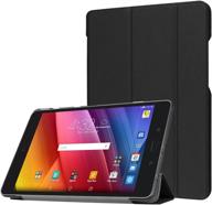 чехол procase verizon asus zenpad z8s - тонкий стойкий чехол с жесткой оболочкой для планшета asus zenpad z8s zt582kl (2017) - черный логотип