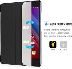 img 1 attached to Чехол ProCase Verizon ASUS ZenPad Z8s - тонкий стойкий чехол с жесткой оболочкой для планшета Asus Zenpad Z8s ZT582KL (2017) - Черный