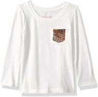 👚 girls' long sleeve sequin tee by colette lilly logo