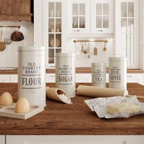 img 2 attached to 🏡 Barnyard Designs Decorative Nesting Kitchen Canister Jars: Rustic Vintage Farmhouse Storage Set