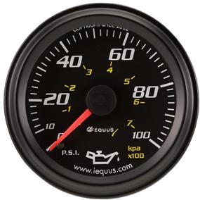 img 1 attached to 🕒 Equus 6244 2" Black Mechanical Oil Pressure Gauge: Accurate and Reliable Measurement