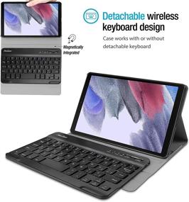 img 2 attached to 🔌 ProCase Galaxy Tab A7 Lite 8.7 Inch 2021 Keyboard Case - Slim, Lightweight Cover with Detachable Wireless Keyboard - Black