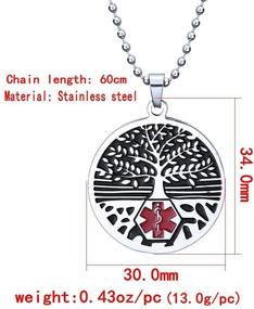 img 1 attached to RENYILIN Stainless Emergency Necklace ALZHEMERS