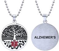 renyilin stainless emergency necklace alzhemers logo