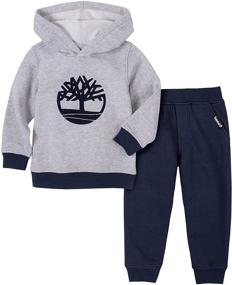 img 1 attached to Timberland Pieces Hooded Pullover Oatmeal Boys' Clothing