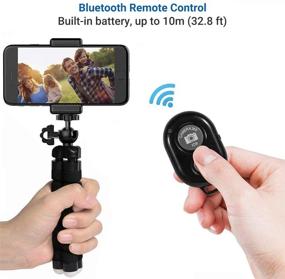 img 1 attached to 📸 MAEXUS Phone Tripod: Flexible Camera Tripod with Bluetooth Remote and Universal Clip, 360° Adjustable Mini Travel Tripod Stand Holder for Father's Day