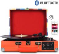 🎶 digitnow проигрыватель виниловых пластинок, сумка-переноска с bluetooth, fm-радио, usb-порт, слот для sd-карты и конвертер в mp3 логотип