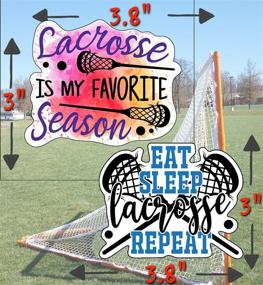 img 2 attached to 🥍 Lacrosse Stickers - High-Quality Lacrosse Gifts for Boys, Girls, Men - Waterproof, Ultra-Adhesive, Long-lasting Vinyl - Ideal for Water Bottles, Laptops, Car Decals, or Party Favors