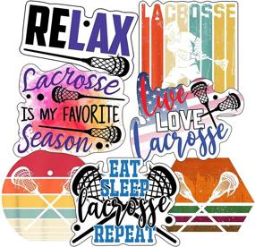 img 4 attached to 🥍 Lacrosse Stickers - High-Quality Lacrosse Gifts for Boys, Girls, Men - Waterproof, Ultra-Adhesive, Long-lasting Vinyl - Ideal for Water Bottles, Laptops, Car Decals, or Party Favors
