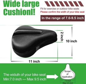 img 3 attached to 🚴 Enhance Your Ride with AceList Wide Gel Soft Pad Bike Seat Cover: Ultimate Comfort for Peloton, Schwinn, Sunny, Keiser, MYX, Cruiser Bikes!