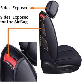img 1 attached to Seat Covers For Cars Full Set 2009-2022 Ford F150 Truck SuperCab Custom Fit 2017-2022 F250 F350 F450