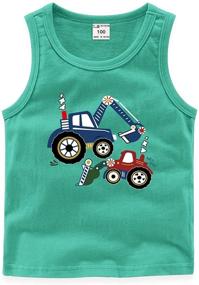 img 2 attached to Adorable and Cool Toddler Boys' 👦 Graphic Sleeveless T Shirts for Trendy Styling