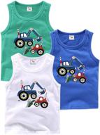 adorable and cool toddler boys' 👦 graphic sleeveless t shirts for trendy styling logo