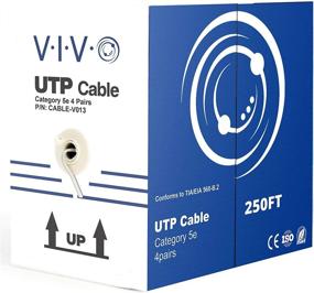 img 4 attached to 🔌 VIVO Серый 250футовый Кабель Ethernet Cat5e, 24 AWG, Плечевая коробка UTP, Провод CCA, Внутреннее использование, Сетевые установки - CABLE-V013