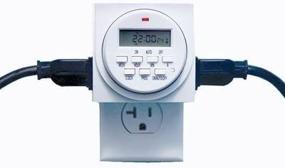 img 1 attached to 🕒 Efficient Chicago Pneumatic FBA_95205 Digital Timer for Lights & Lamps: Programmable with Dual 110v 15 Amp Outlets in Sleek Silver Design