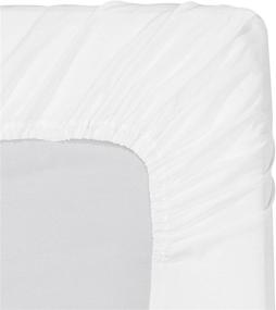 img 2 attached to 🛏️ High-Quality Egyptian Cotton Twin Size Bed Sheets Set (Twin Size, 500 Thread Count) - White Bedding with Pillow Cases (4 Pc) – Luxurious Twin Size Egyptian Cotton Bedsheets - Sateen Finish - 18” Deep Pocket Twin Sheets