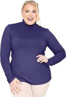 👚 ultra soft women's plus size warm long sleeve turtleneck top | sizes xl to 5x логотип