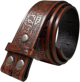 img 4 attached to 🤠 Timeless Western Embossed Vintage Leather Accessories and Belts for Men