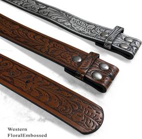 img 1 attached to 🤠 Timeless Western Embossed Vintage Leather Accessories and Belts for Men