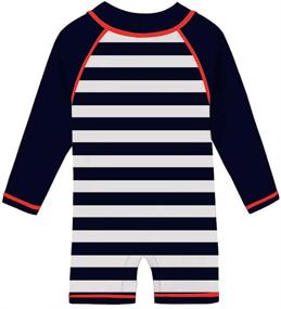 img 3 attached to 👶 TUPOMAS Baby Toddler Swimsuit: UPF 50+ Rashguard Swimwear for Boys and Girls, Long Sleeve One-Piece Bathing Suits (6-36 Months)