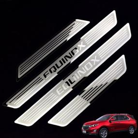 img 4 attached to Weigesi Steel Door Sill Scuff Plate for Chevrolet Chevy Equinox 2015-2020: Premium Accessories for Enhanced Protection and Style