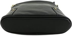 img 1 attached to Triple Pocket Large Crossbody: Sleek Black Women's Handbags & Wallets with Crossbody Bags