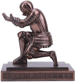 img 1 attached to Bronze Amoysanli Knight Pen Holder Desk Organizer Set with Cool Pen - Ideal Office and Home Gift, Desk Decor and Accessories in Resin