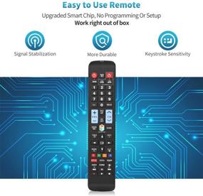 img 2 attached to Enhanced Universal Remote Control for All Samsung TV Models: LCD, LED, QLED, SUHD, UHD, HDTV, Curved, Plasma, 4K, 3D, Smart TVs | Buttons for Netflix, Prime Video & Smart Hub