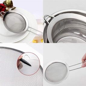 img 1 attached to 🍴 Wellehomi 3-Inch Stainless Steel Fine Mesh Food Strainer - Professional Kitchen Bar Tool for Conical Food Straining