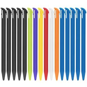img 4 attached to 🖊️ FNGWANGLI Plastic Styluses: 16Pcs Portable Touch Stylus Pen Set for Nintendo New 3DS XL/LL - 8 Color Options