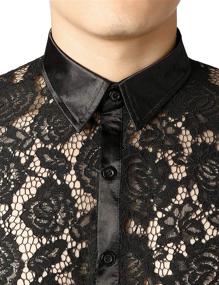 img 1 attached to 👔 ZEROYAA Men's Floral Shirts in White - Clothing and Shirts for a Stylish Look