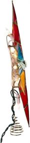 img 1 attached to 🌟 Exquisite Kurt Adler Capiz Bethlehem Star Treetop - Multicolored with Gem Center, 10-Light