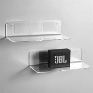 oaprire floating shelves set of 2 with cable clips - maximize wall space and enhance organization - clear acrylic wall shelf for bedroom, bathroom, gaming room, living room, office logo