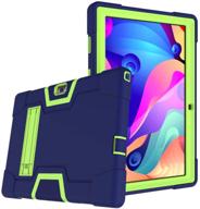 protective case for vankyo matrixpad s30 10 inch tablet – hybrid shockproof armor defender rugged cover (navy/green) logo