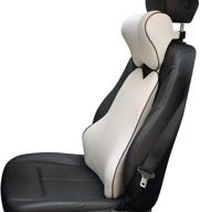 dreamer car thick back support lumbar support and neck pillow 🚗 kit: ultimate driving fatigue relief with memory foam ergonomic cushioning - gray logo